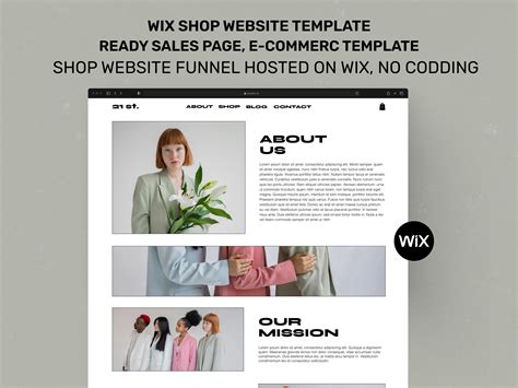 E-commerce Website, Wix Website Template, Sales Page for Business ...