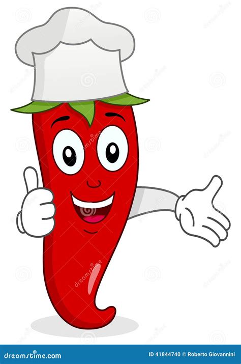 Red Hot Chili Pepper Chef Character Stock Vector Illustration Of Food