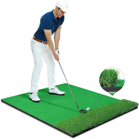 Ponsonbay Golf Mat 5x4ft Large And Thicken Golf Hitting Mat Outdoor And Indoor Turf