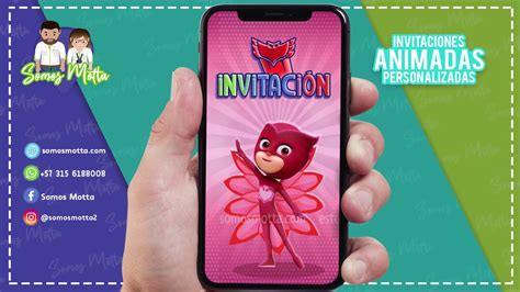 Pj Masks Ni A H Roes En Pijama Video Tarjeta Invitaci N Youtube