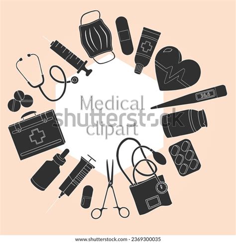 Medical Clipart Set Icons Illustration Stock Vector (Royalty Free ...