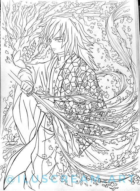 Giyu Tomioka Fanartlineart Arte Anime Amino Amino