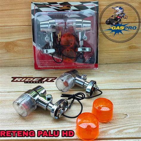 Riting Bulat Sein Palu Kotak Palu HD Chrome Lampu Sein CB Classic Ride