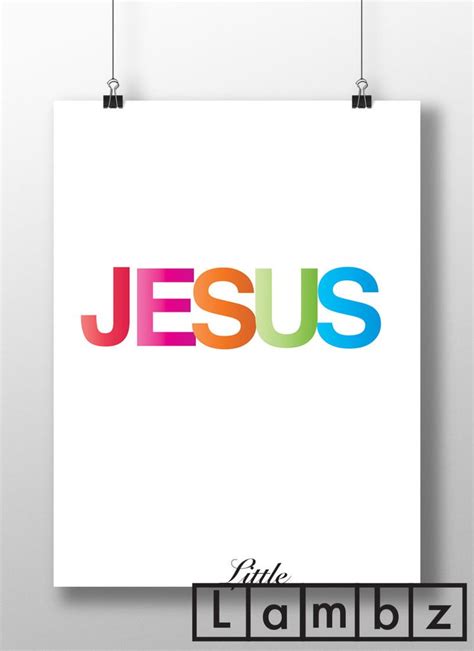 Jesus Printable Name Of Jesus Colorful Printablechristian Wall Art