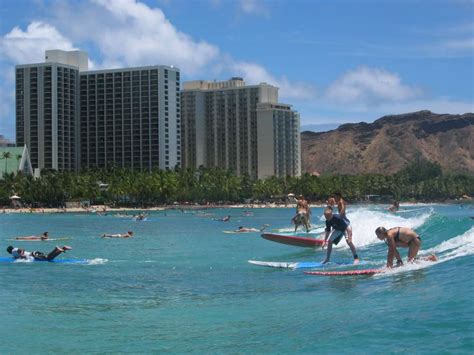 The Gentle Waves At Waikiki Are Perfect And Popular For Learning To