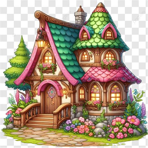 Enchanted Fairy House Tale Dwelling Whimsical Mushroom In Bloom