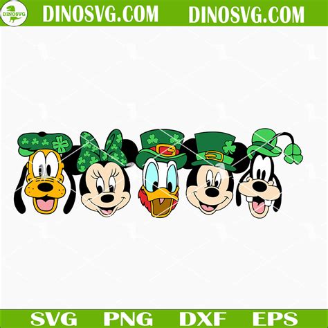 Mickey Mouse Friends Leprechaun Hat Svg Lucky Svg St Patricks Day