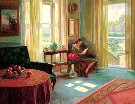 Solve Robert Panitzsch Danish 18791949 Woman Reading In A Sunlit