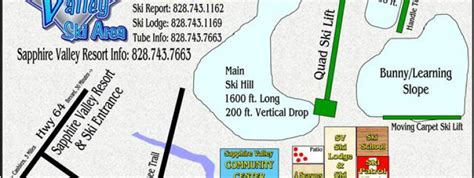 Sapphire Valley Ski Area Trail Map • Piste Map • Panoramic Mountain Map