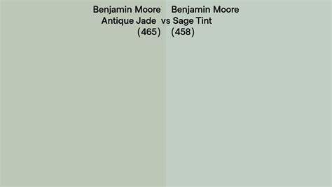 Benjamin Moore Antique Jade Vs Sage Tint Side By Side Comparison