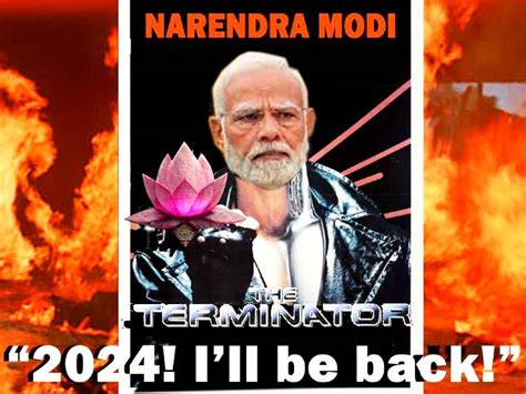 Bjp Wrote On Modi Photo 2024 I Will Be Back। 2024 Lok Sabha Election