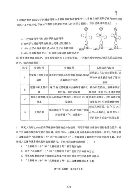 广东省湛江市第二中学2022 2023学年高一下学期7月期末生物试题 教习网试卷下载