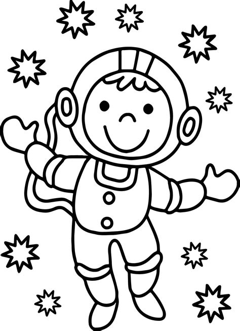 Astronaut Coloring Pages Easy Coloring Pages