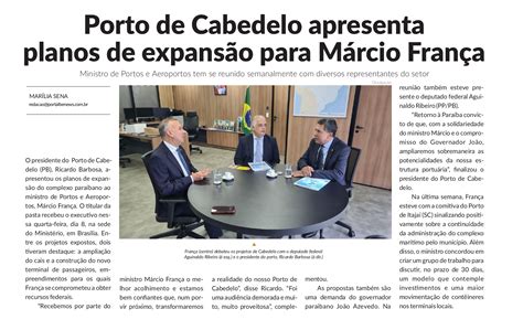 Sopesp Porto de Cabedelo apresenta planos de expansão para Márcio França