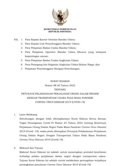 KEMENTERIAN PERHUBUNGAN REPUBLIK INDONESIA