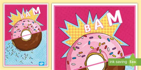 Donut Pop Art Display Poster (Teacher-Made) - Twinkl