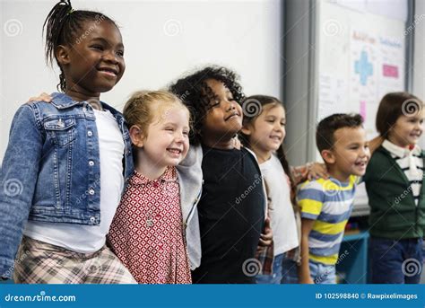 Happy Kids At Elementary School Stock Photo Image Of Children Active