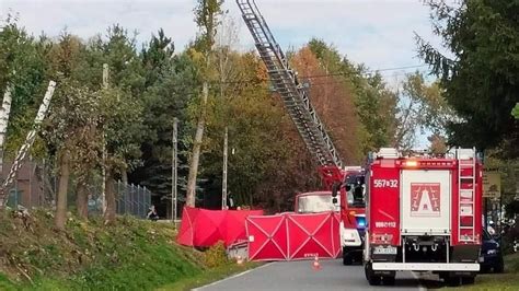 Nie żyje strażak OSP Byszyce Wypadł z kosza przy wycince drzewa