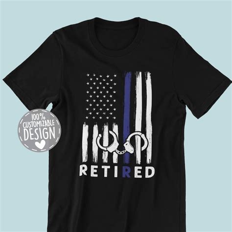 Retired Police Officer T Shirt Etsy