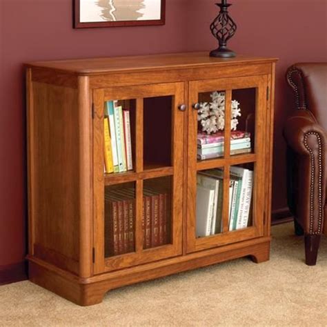 Small Wood Bookcase With Glass Doors - Glass Door Ideas