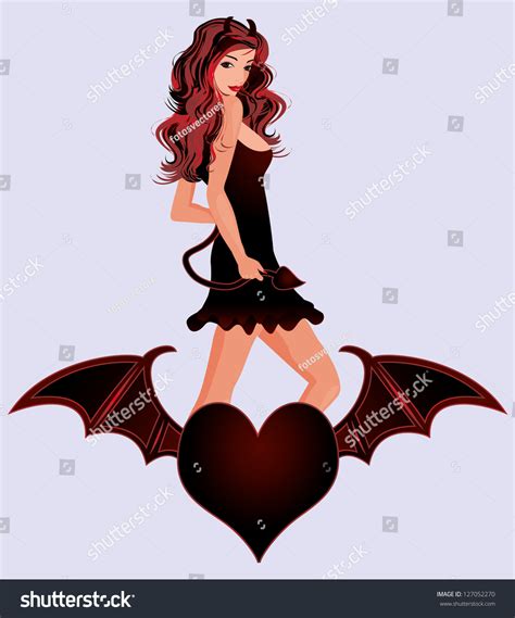 Sexy Devil Girl Vector Illustration Stock Vector Royalty Free