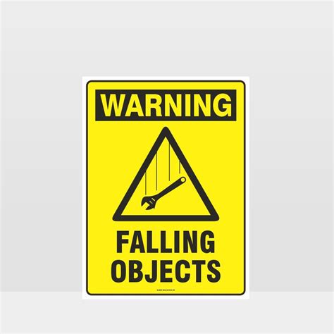 Warning Falling Objects Sign Noticeinformation Sign Hazard Signs Nz