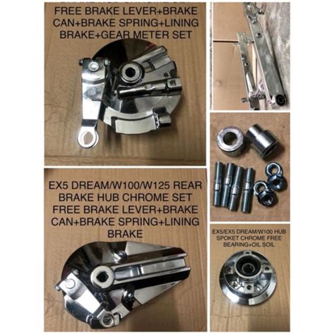 Honda Ex5 Dream Chrome Hub Spoket Front Hub Panel Rear Hub Panelswim Amskrubush2bj Shopee