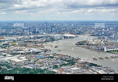 Aerial view thames barrier hi-res stock photography and images - Alamy