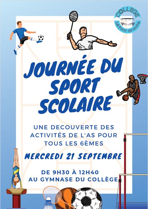 Journ E Du Sport Scolaire Coll Ge Le Pont De Moine