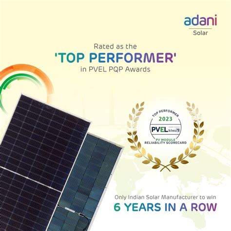 Adani Solar Recognised As A Top Performer In PVEL PV Module Reliability