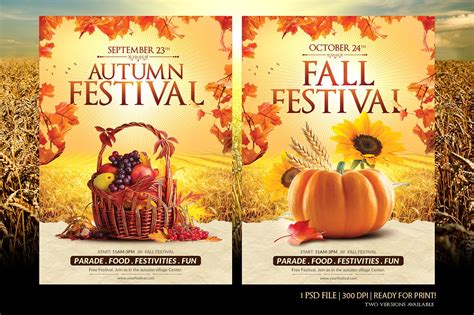 Free Printable Fall Festival Flyer Templates