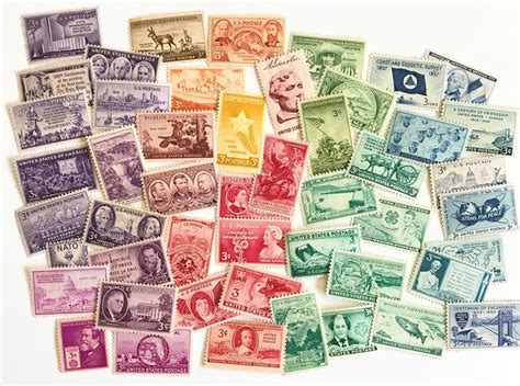 Unused Vintage Postage Stamps Collection Of Cent Us Postage Grab Bag