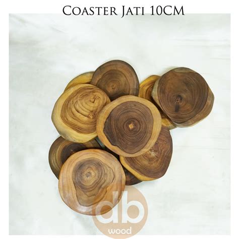 Jual Wood Slice Tatakan Kayu Jati Natural Cm Shopee Indonesia