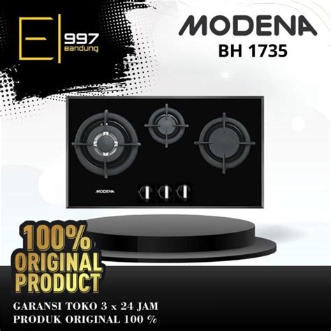 Jual Kompor Gas Tanam Modena BH 1735 BH1735 Bulit In Hob 3 Tungku