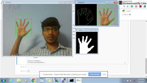 Hand Gesture Recognition Opencv Python Code Available Youtube