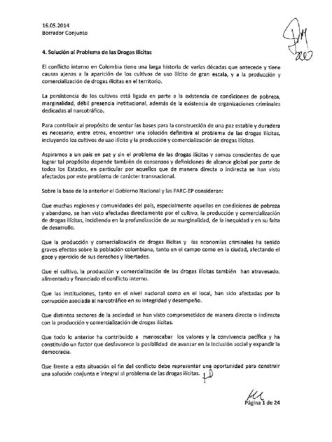 Pdf Borrador Conjunto Soluci N Al Problema De Las Drogas Il Citas