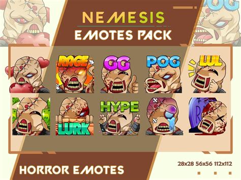 Nemesis Emotes Pack Dead By Daylight Twitch Emotes Streamer Emotes