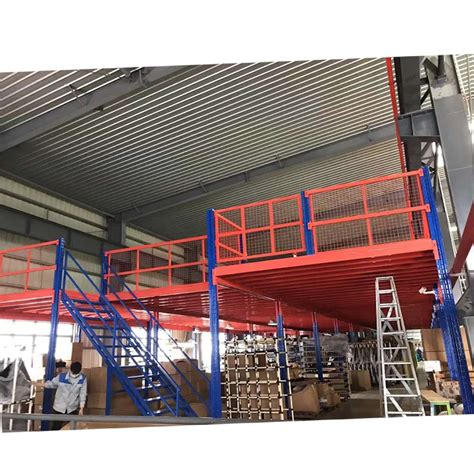 Heavy Duty Steel Mezzanine Floor System Customized High Density