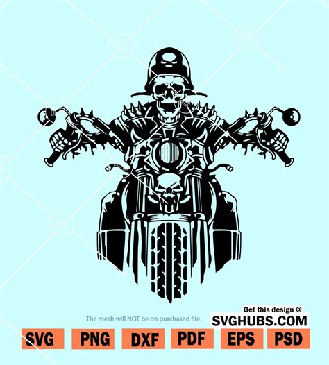 Biker Skull Svg