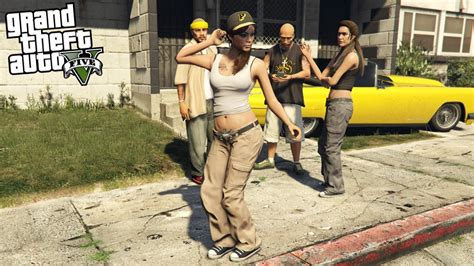 JOINING A GANG AS A GIRL QUEEN OF THE CITY GTA 5 Mods YouTube