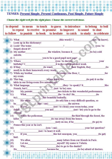 Worksheet Present Continuous Tense Elt Els Hot Sex Picture