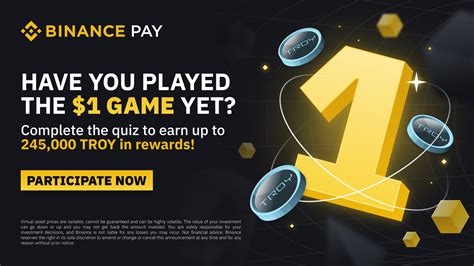 Join Binance Pays Game For A Chance To Receive Up To Troy