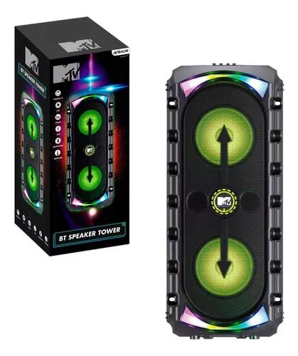 Alto Falante Torre Luminoso Bluetooth Mtv Colorido Multicolor