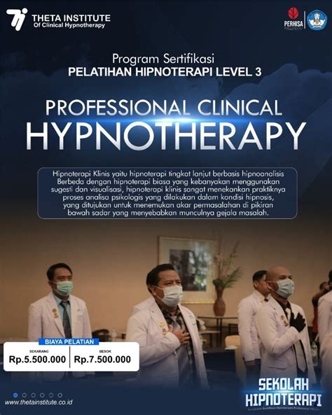 Program Sertifikasi Pelatihan Hipnoterapi Level 3 Profesional Clinical