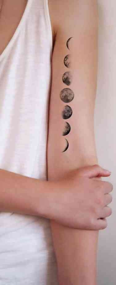 Phases Of The Moon Wrist Tattoo