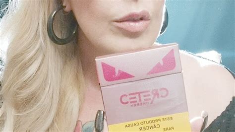 Close Up Blonde Sexy Tattoed French Inhales Nose Exhales Cougling Lady Smoker Brasil