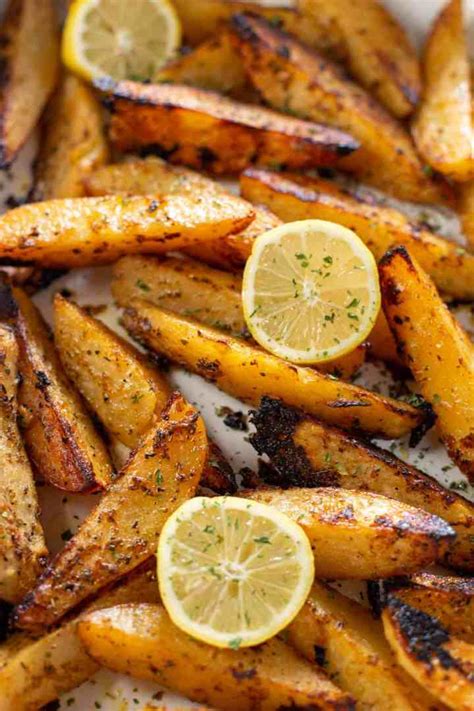 Crispy Oven Roasted Lemon Greek Potato Wedges Mn Veg Head