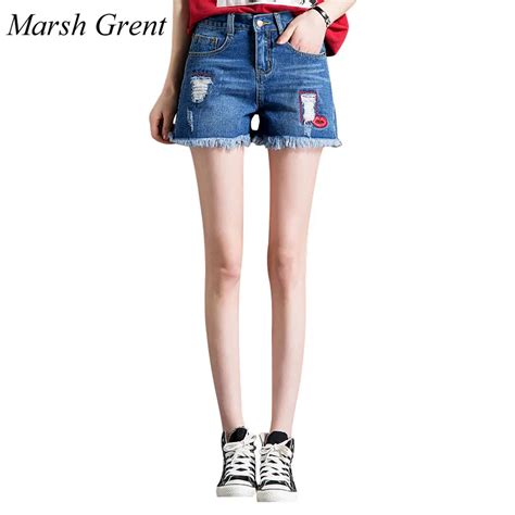 Buy Fashion Hot Denim Shorts Women Sexy Hole Blue