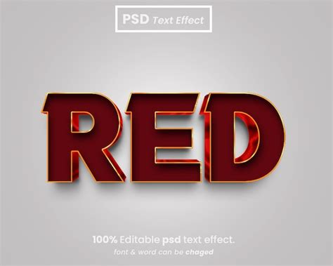 Premium Psd Red D Text Effect