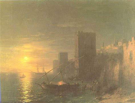 Paintings Reproductions A Lunar Night In The Constantinople By